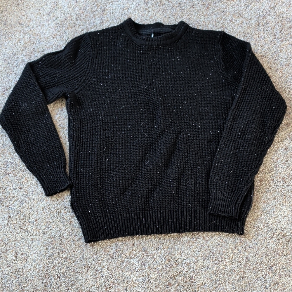 Classic Black Crewneck Sweater for Men